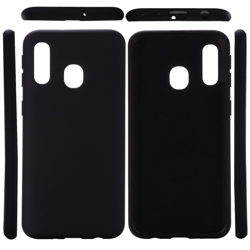 Husa protectie compatibila cu Samsung A20E Liquid Silicone Case Negru - vivimall.ro