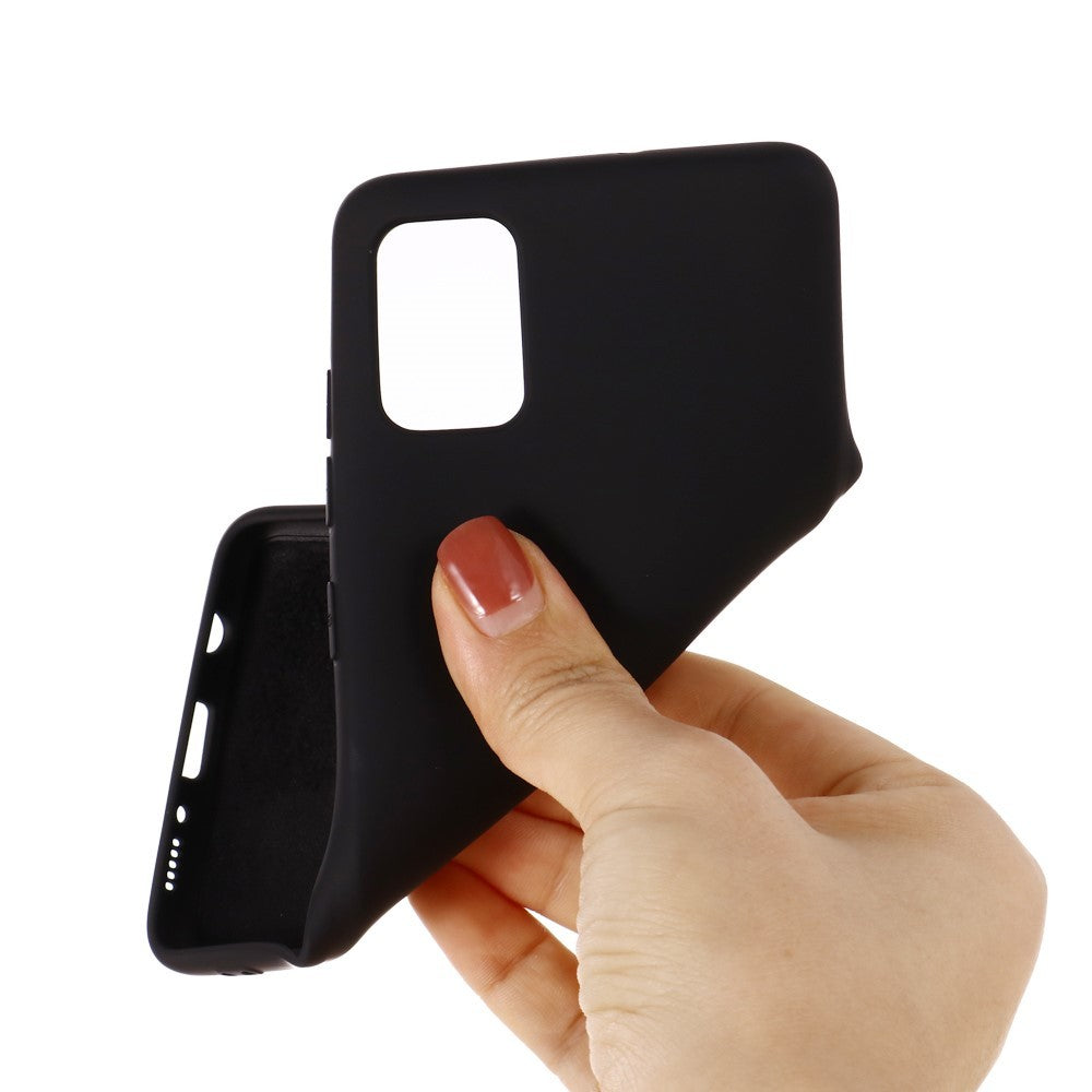 Husa protectie compatibila cu Samsung A71 Liquid Silicone Case Negru - vivimall.ro