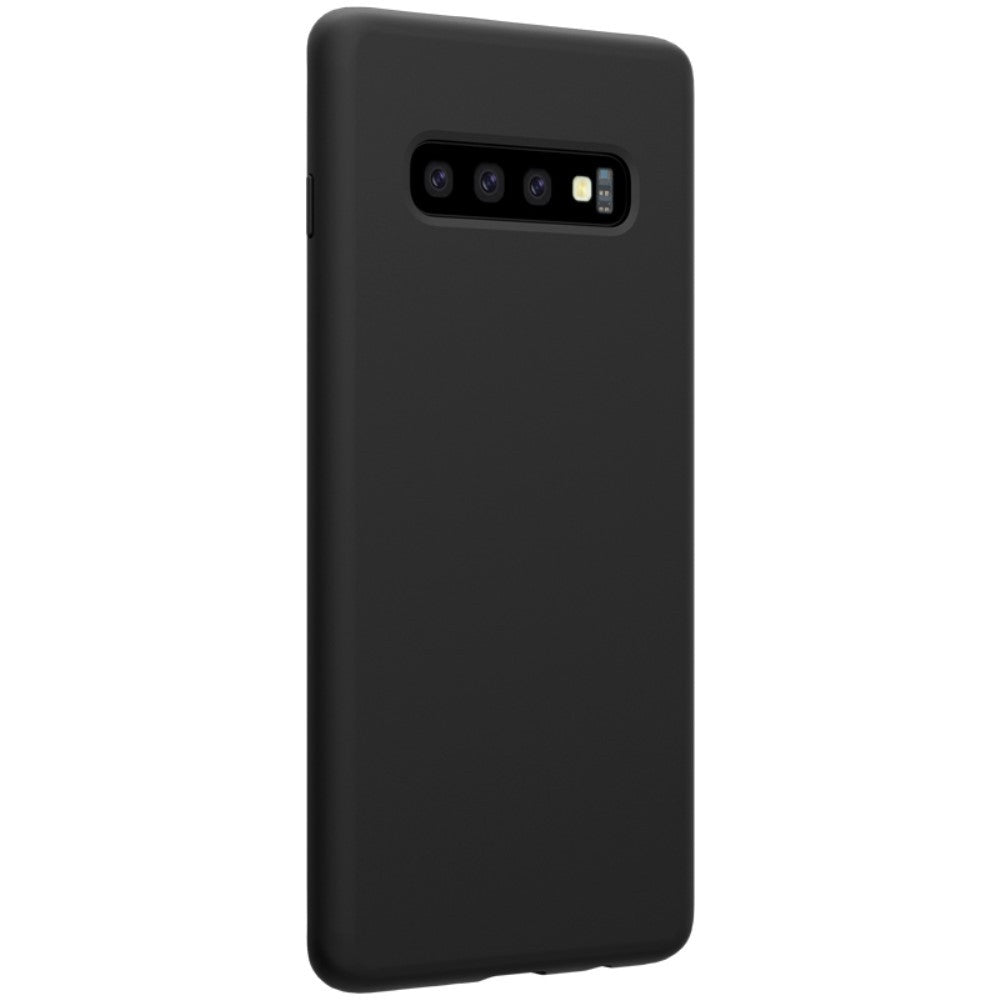 Husa protectie compatibila cu Samsung S10 Liquid Silicone Case Negru - vivimall.ro