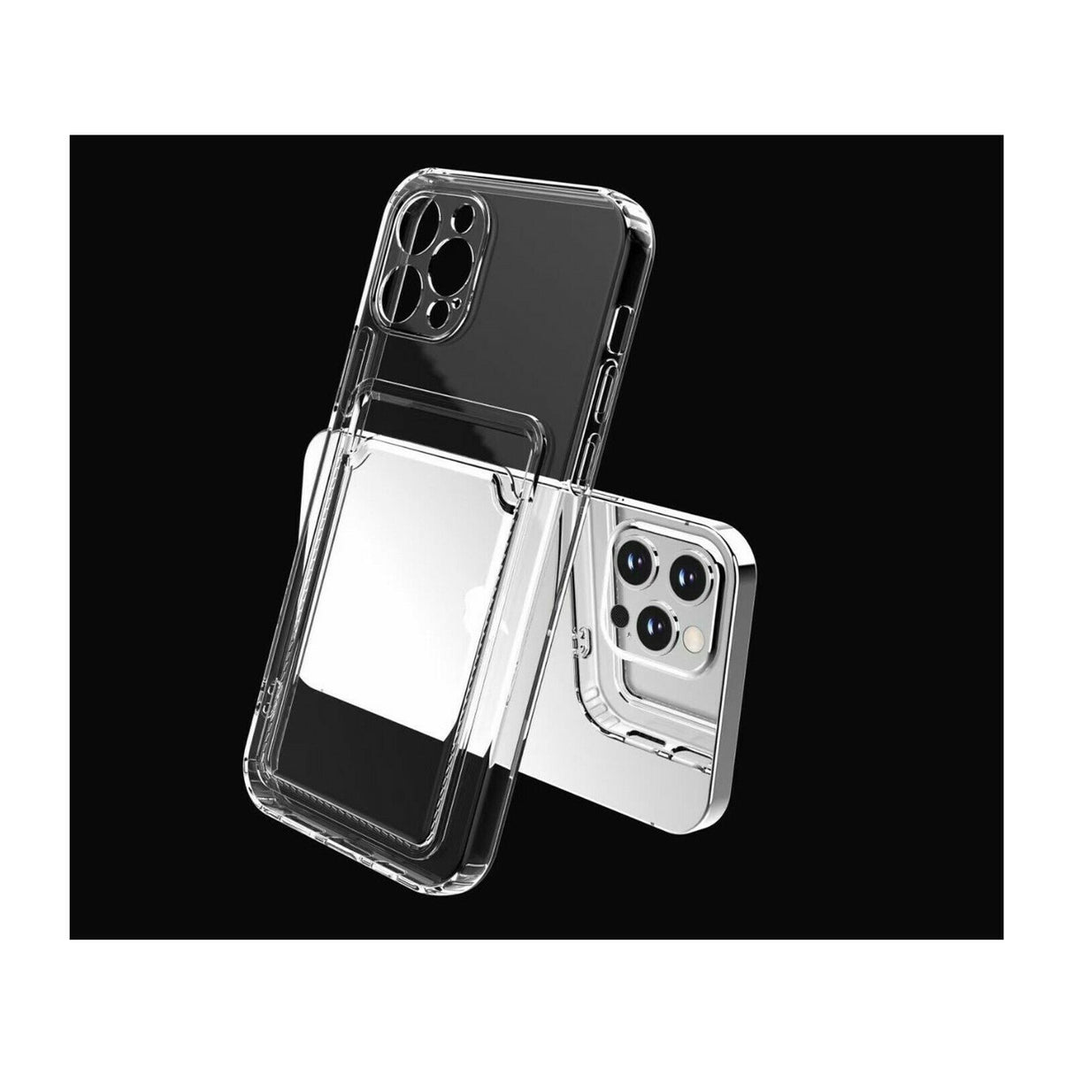 Husa protectie cu suport card compatibila cu Samsung A32 5G Transparent - vivimall.ro