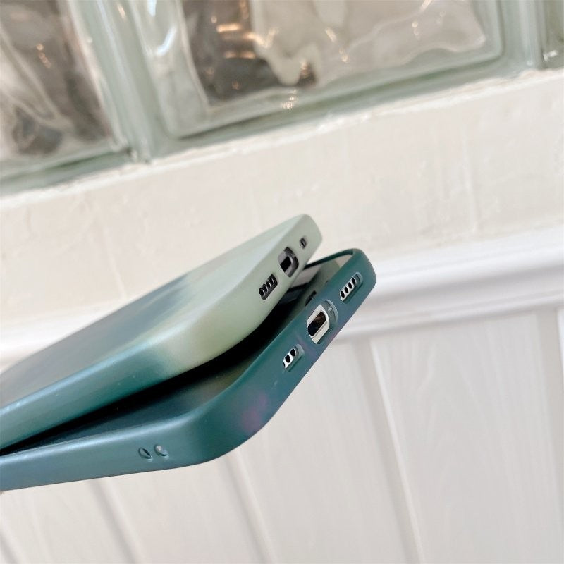 Husa protectie Flippy compatibila cu Apple iPhone 11 Pro Max Tpu Ombre, Verde/Alb - vivimall.ro