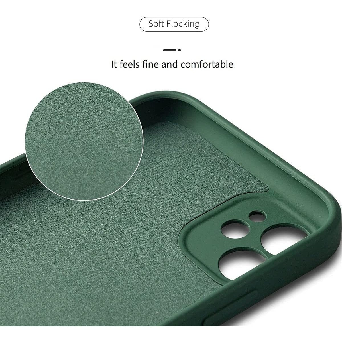 Husa protectie Flippy compatibila cu Apple iPhone 12 Mini Liquid Silicone Ring cu suport rotativ Verde - vivimall.ro