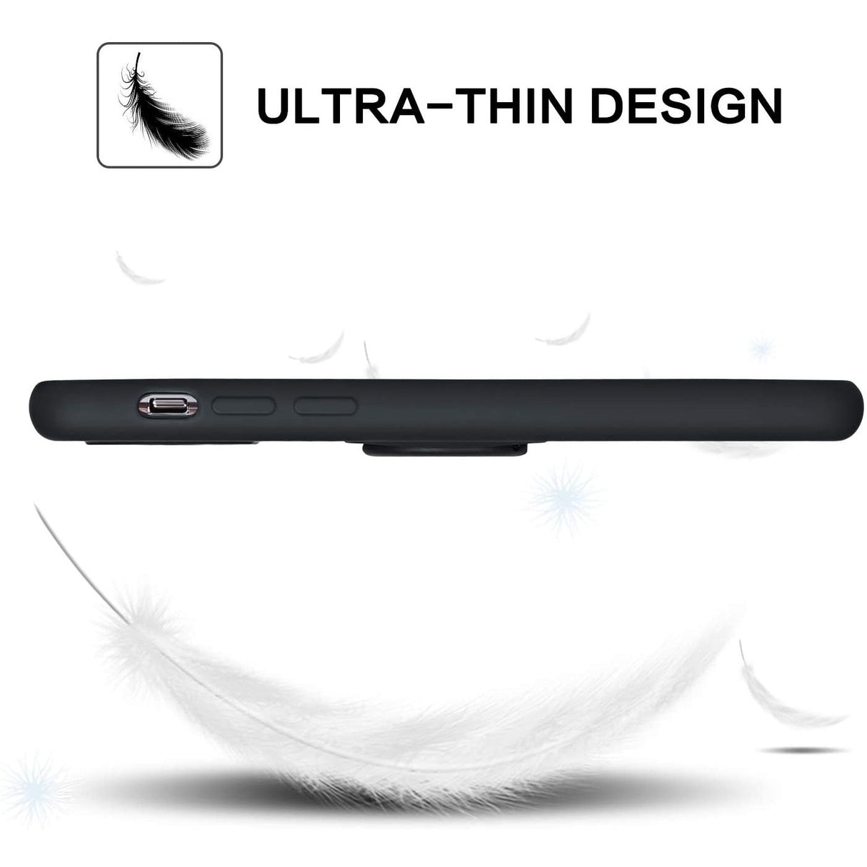 Husa protectie Flippy compatibila cu Apple iPhone 12 Pro Max Liquid Silicone Ring cu suport rotativ Negru - vivimall.ro