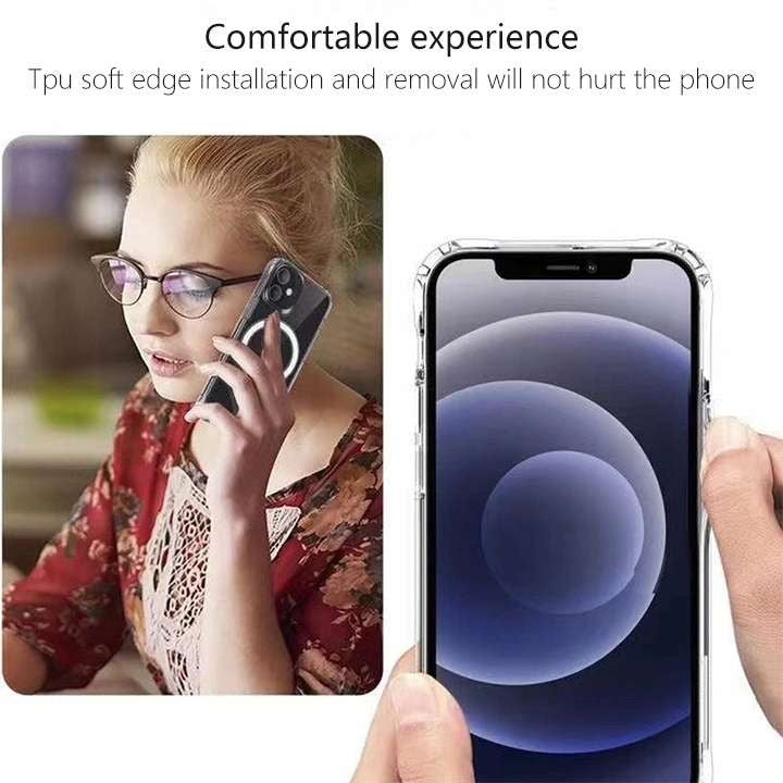 Husa protectie Flippy compatibila cu Apple iPhone 12 Pro Max Mag Safe Silicone Transparent - vivimall.ro