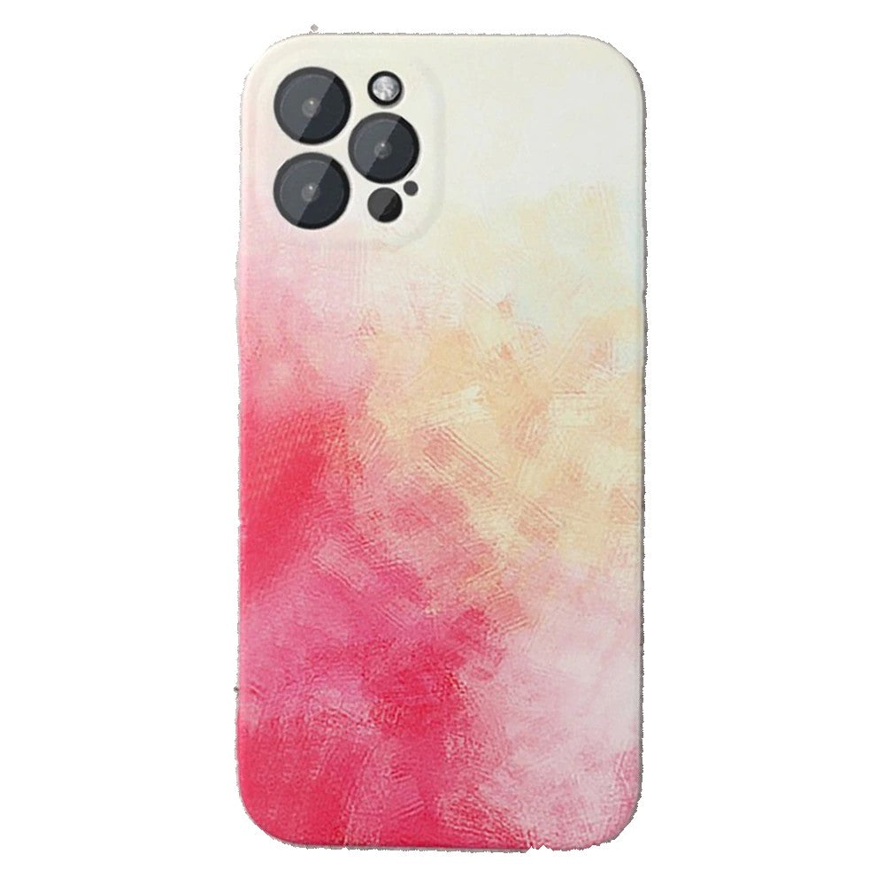 Husa protectie Flippy compatibila cu Apple iPhone 12 Pro Tpu Ombre, Roz/Galben - vivimall.ro