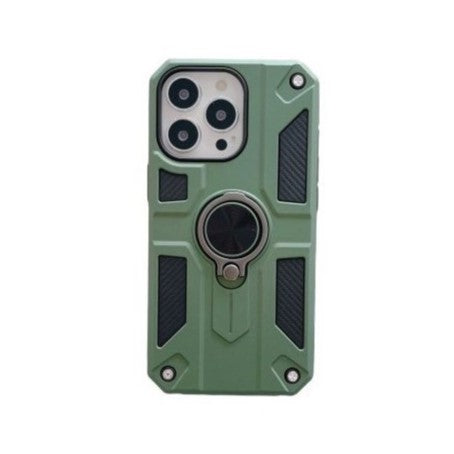 Husa protectie Flippy compatibila cu Apple iPhone 13 Mini Defender Model 5 cu suport,Verde - vivimall.ro