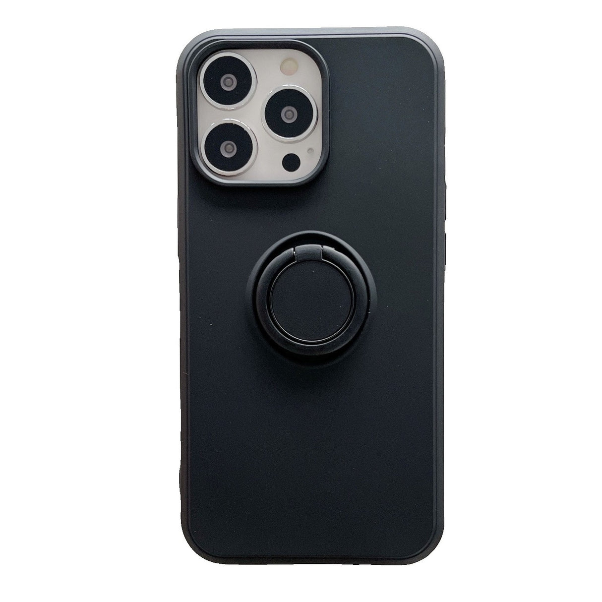 Husa protectie Flippy compatibila cu Samsung A32 4G Liquid Silicone Ring cu suport rotativ Negru - vivimall.ro