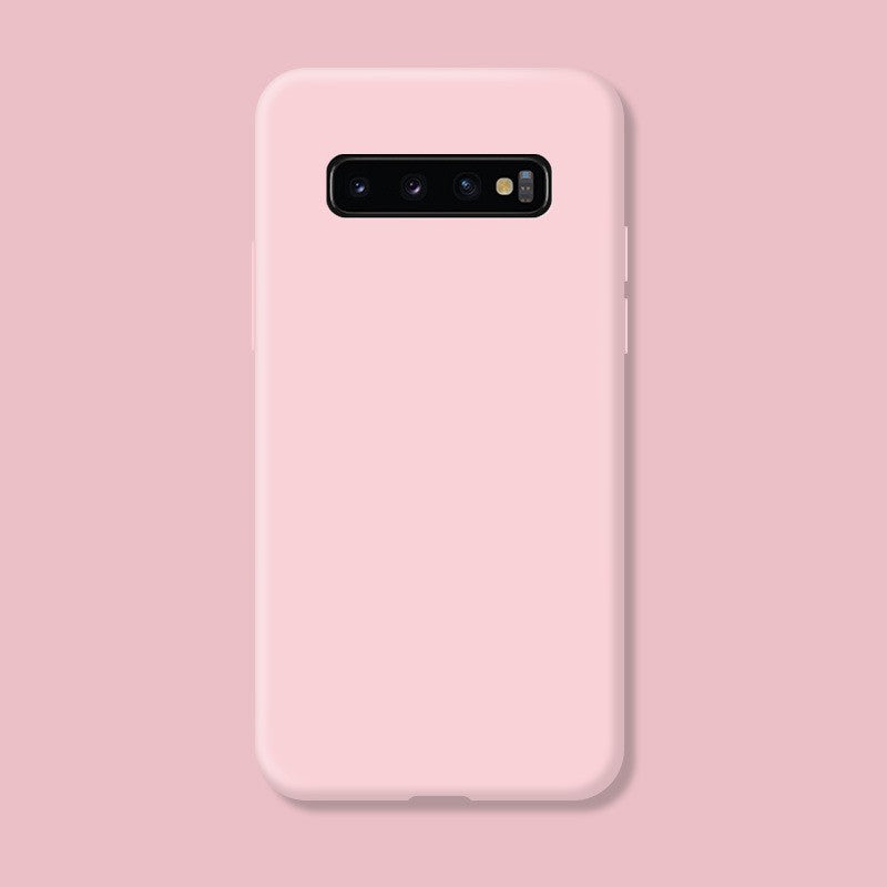 Husa protectie Flippy compatibila cu Samsung Galaxy S10 Liquid Silicone Case Roz - vivimall.ro