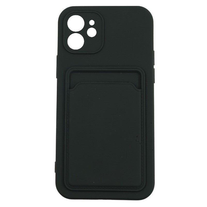 Husa protectie Flippy cu suport card compatibila cu Apple iPhone 12 Mini Negru - vivimall.ro