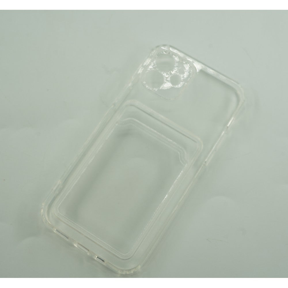 Husa protectie Flippy cu suport card compatibila cu Apple iPhone XS Max Transparent - vivimall.ro