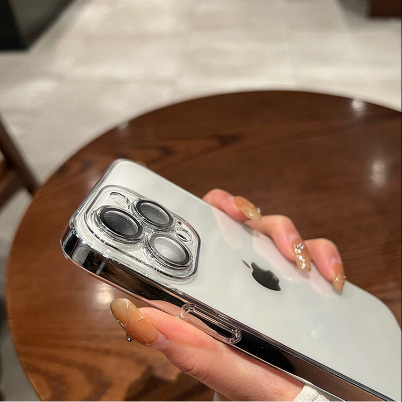 Husa protectie Flippy pentru Apple iPhone 12 Pro Max, MagSafe Silicone, Protectie si folie camera inclusa, protectie camera, Transparent - vivimall.ro