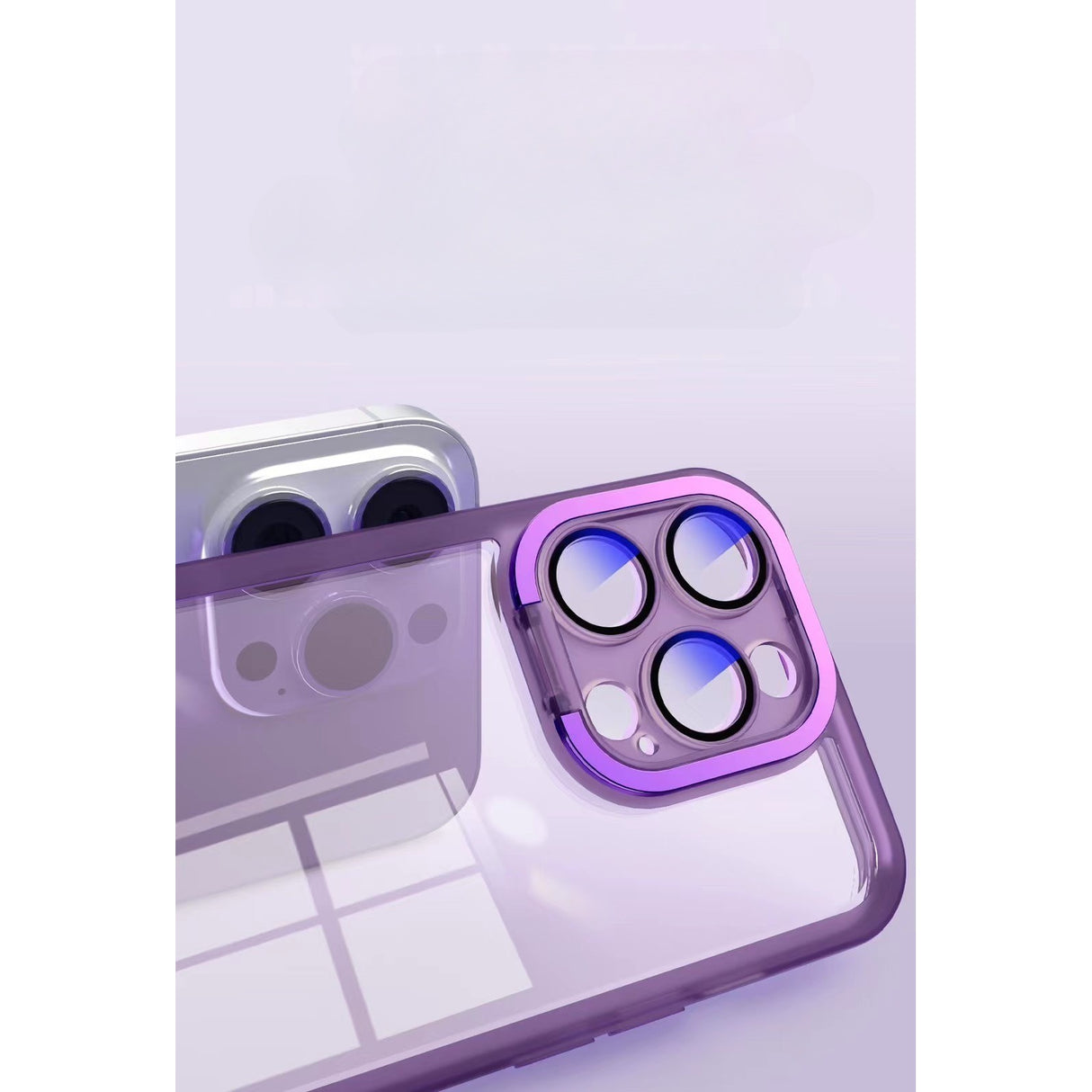 Husa protectie Flippy pentru Samsung A03 Electroplated cu suport pentru camera, 1.5 mm grosime, protectie camera, Mov - vivimall.ro