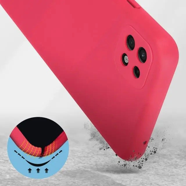 Husa protectie Flippy pentru Samsung A22 5G Liquid Silicone Roz Fuchsia/Roz - vivimall.ro