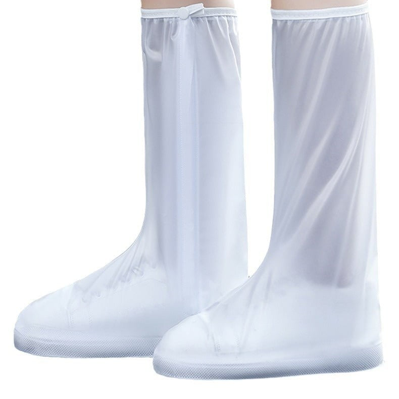 Protectie Incaltaminte pentru Ploaie si Noroi, Flippy, Impermeabila, Talpa Antiderapanta, cu Fermoar si Capsa, Inaltime 40 cm, Marime M 36-37, Alb - vivimall.ro