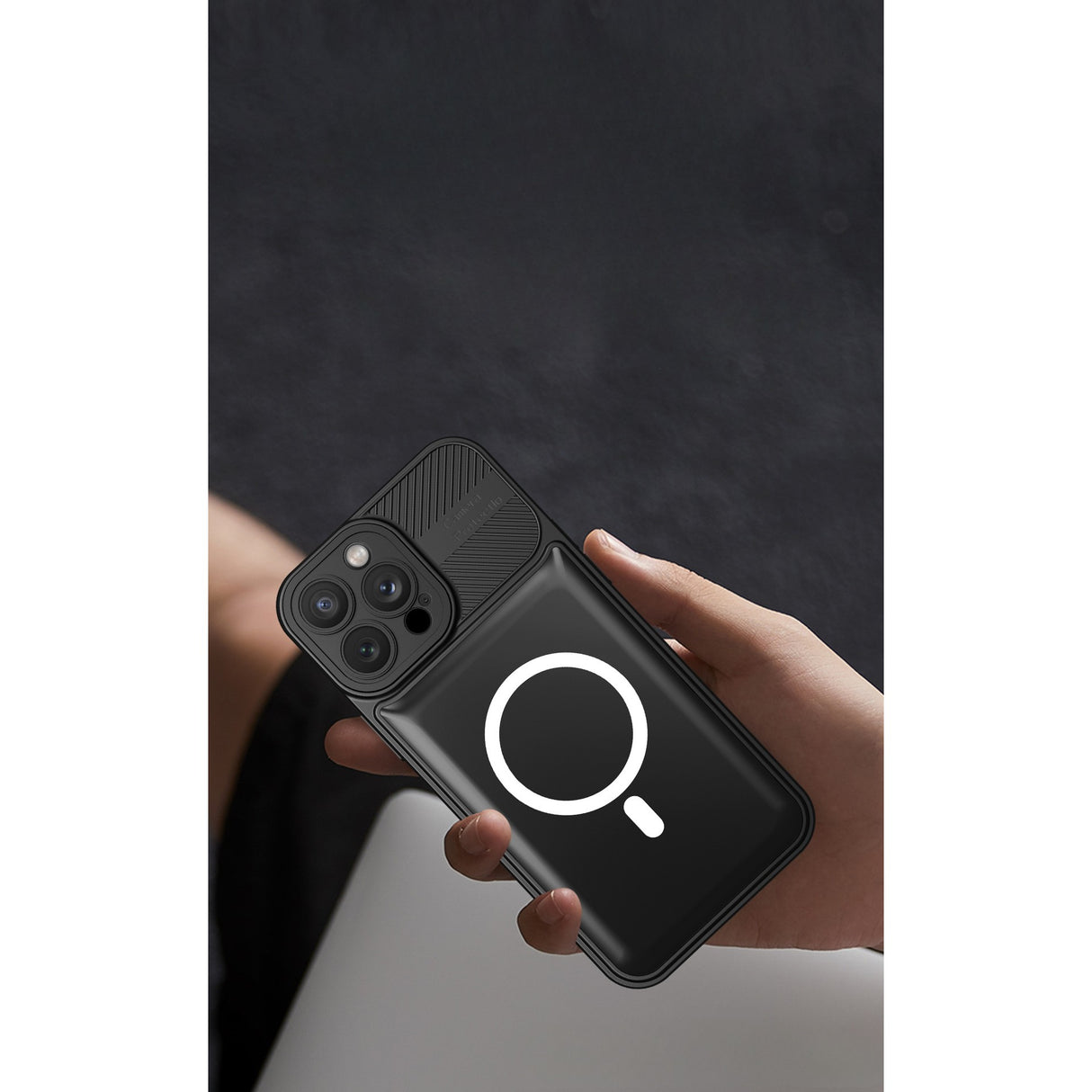 Husa pentru Apple iPhone 11 MagSafe, Urban Armor, Flippy, Negru, suport magnetic - vivimall.ro