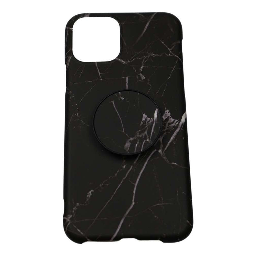 Husa protectie pentru Apple iPhone 7/8/SE 2020 Soft IMD TPU Marble Negru cu Suport inclus - vivimall.ro