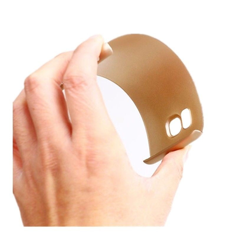 Husa Samsung Galaxy A7 2017 Full Cover 360 Auriu + Folie de protectie - vivimall.ro