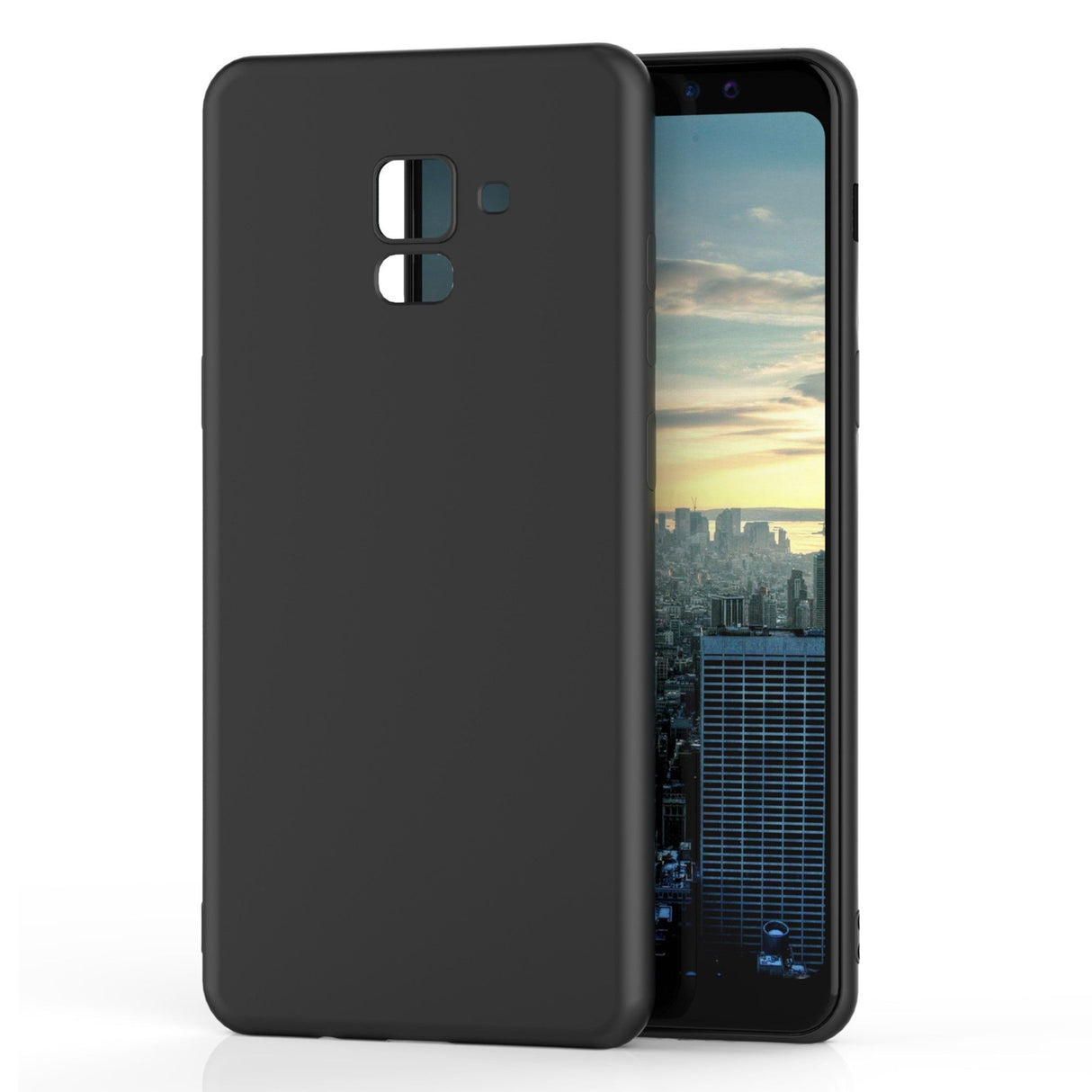 Husa Samsung Galaxy A8 2018 Luxury Case Negru - vivimall.ro