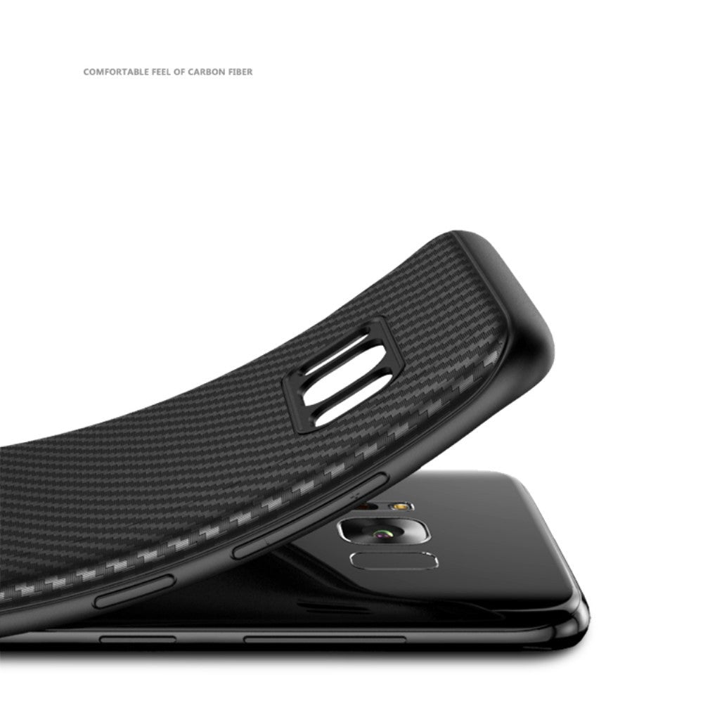 Husa Samsung Galaxy S8 IPAKY Carbon Fiber Negru - vivimall.ro
