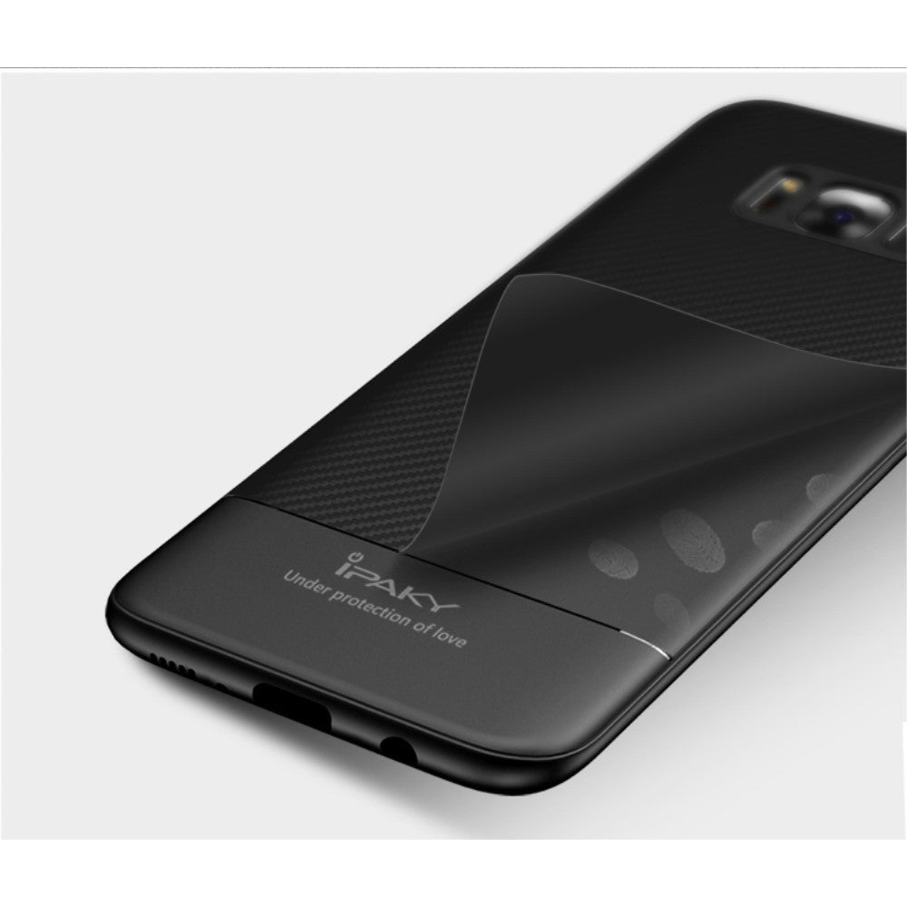 Husa Samsung Galaxy S8 IPAKY Carbon Fiber Negru - vivimall.ro