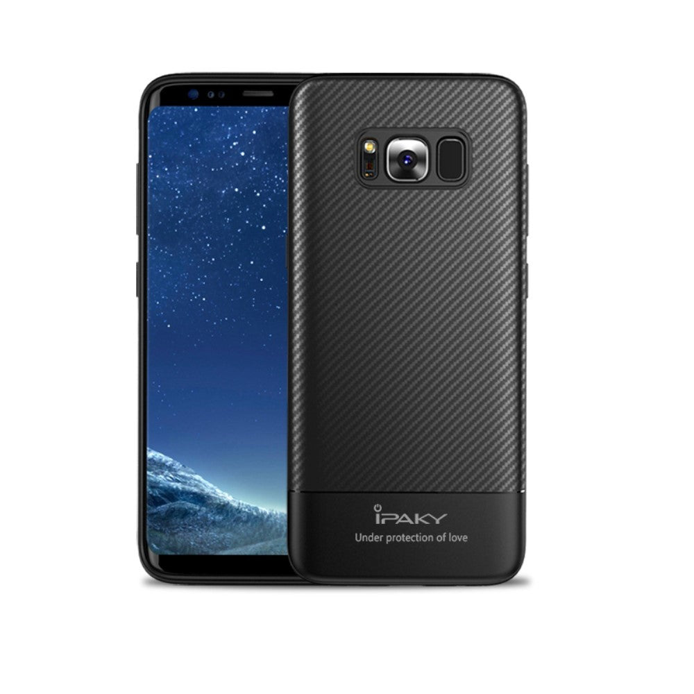 Husa Samsung Galaxy S8 IPAKY Carbon Fiber Negru - vivimall.ro