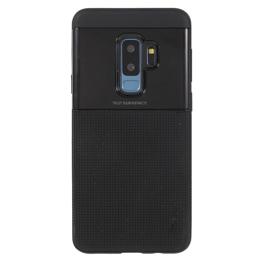 Husa Samsung Galaxy S9 Ipaky Elegant Grid Design TPU Hybrid Negru - vivimall.ro