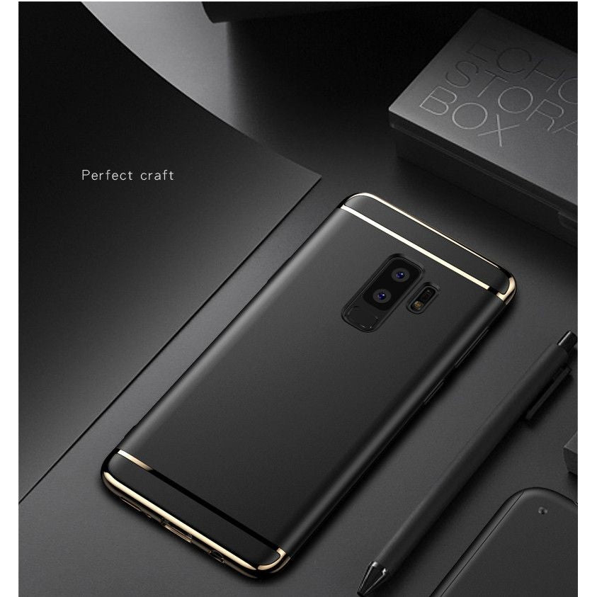 Husa Samsung Galaxy S9 Luxury Plating 3 in 1 Negru - vivimall.ro