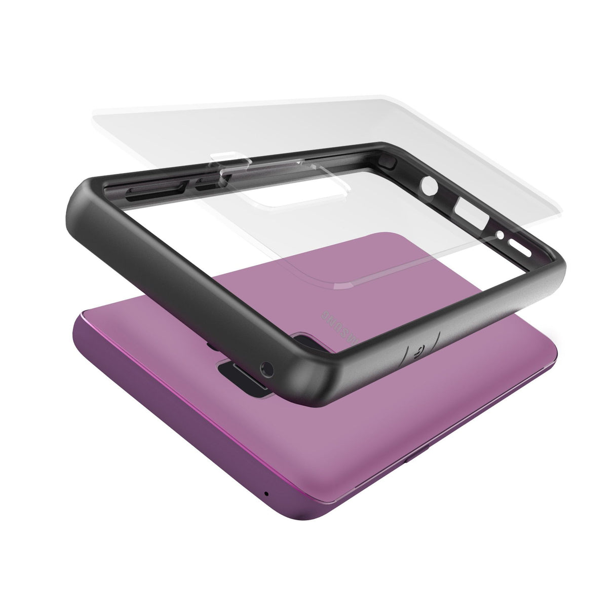 Husa Samsung Galaxy S9 Plus shockproof acrylic Negru - vivimall.ro