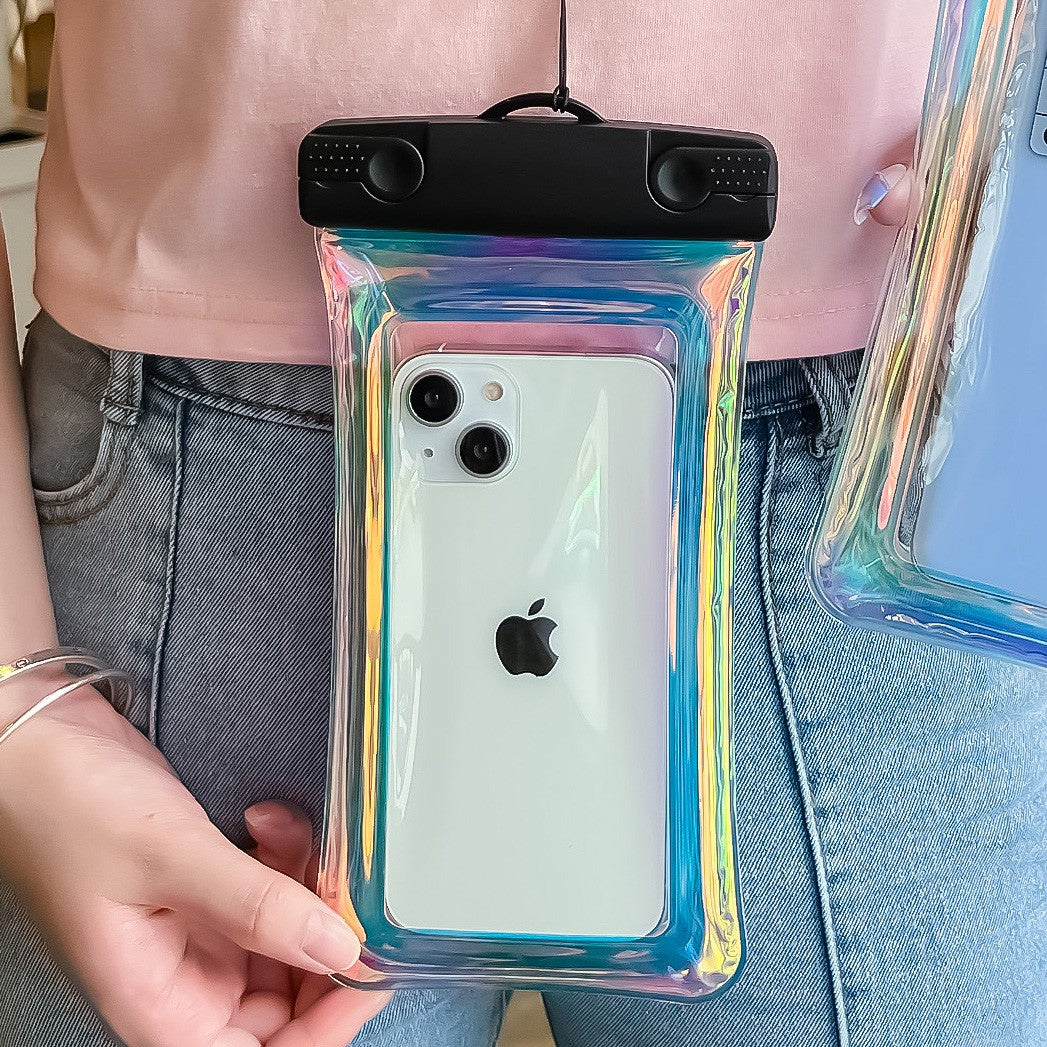 Husa subacvatica Holografica Waterproof Flippy, Snowproof, Universala, Impermeabila, cu Snur, pentru telefon sau documente, Negru - vivimall.ro