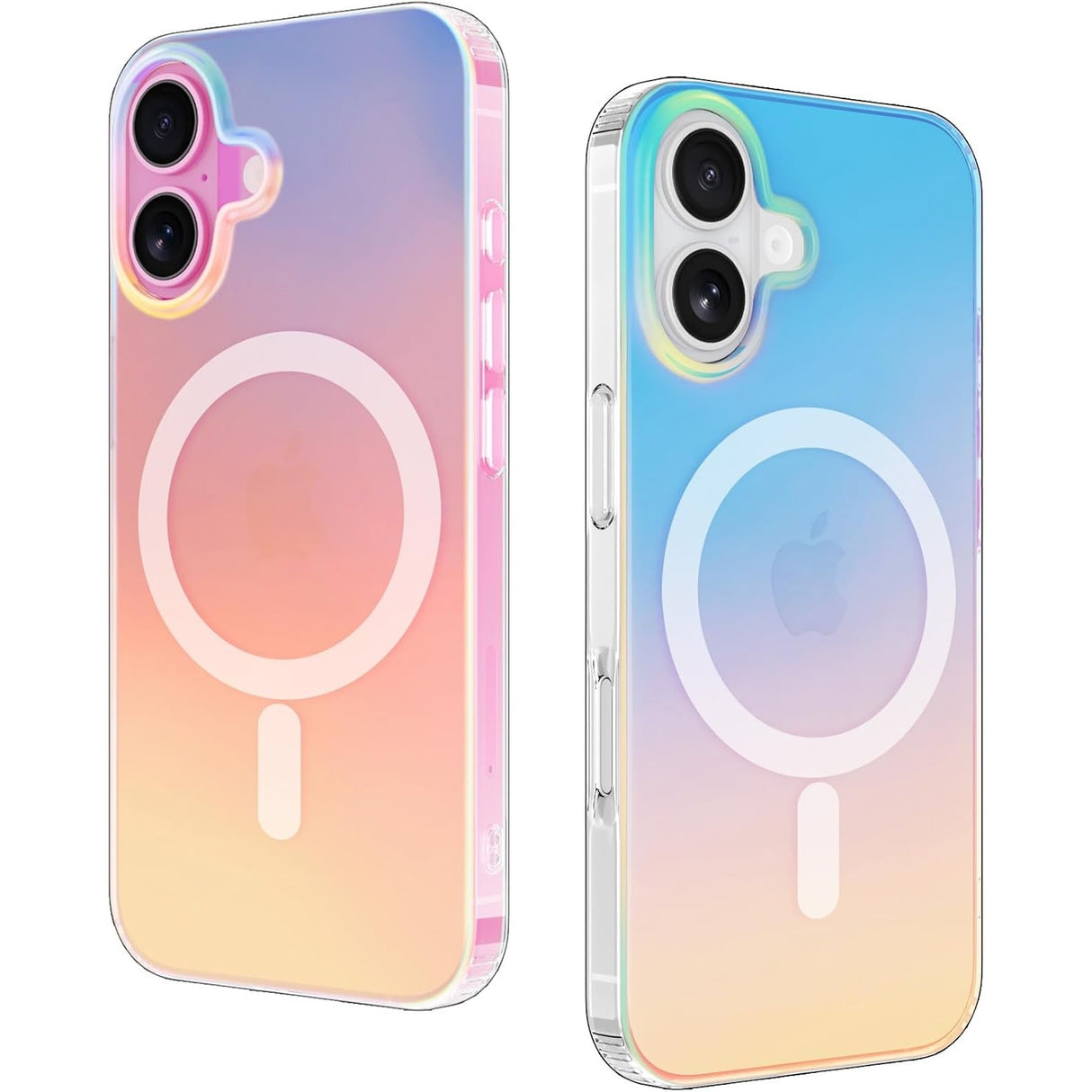 Husa Telefon, Vivimall, Compatibila iPhone 17, Model Cameleon, Magsafe, Schimbare Gradient de Culoare din Unghiuri Diferite, Multicolor - vivimall.ro