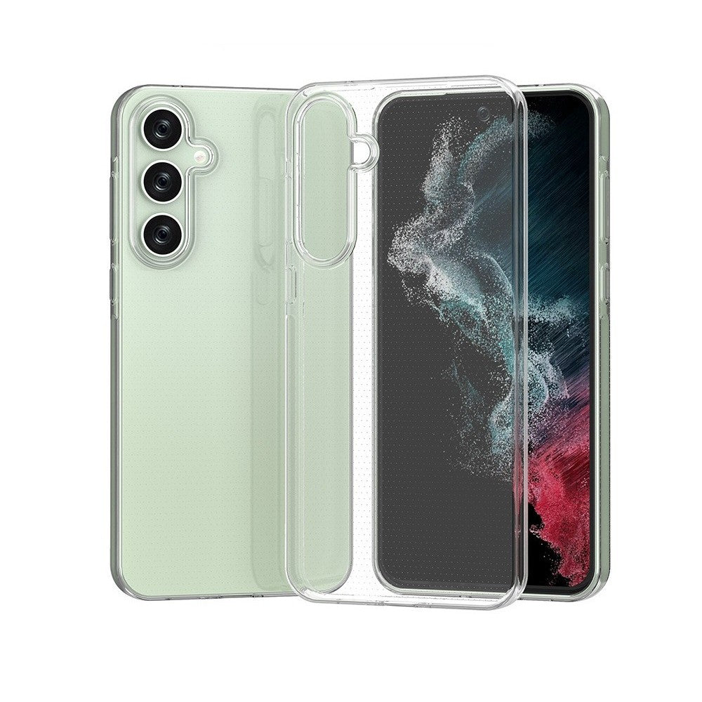 Husa Telefon, Vivimall, Compatibila Samsung Galaxy A55 5G, Protect Plus TPU, 0.8-0.9 mm, Transparent - vivimall.ro