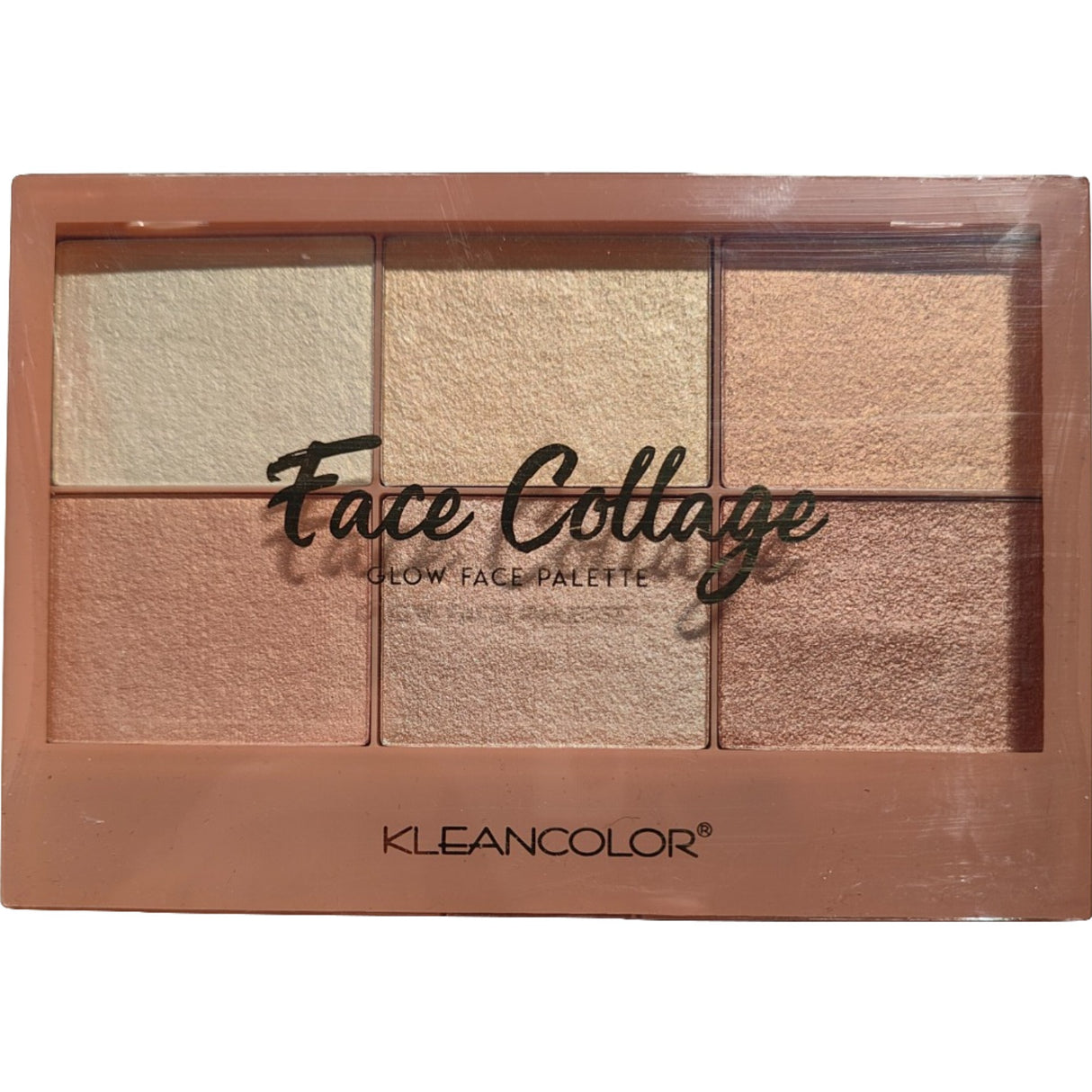 Палитра за хайлайтъри, 6 нюанса, топли цветове, правоъгълна, 24 г, срок на годност 24 месеца, кафяво/жълто