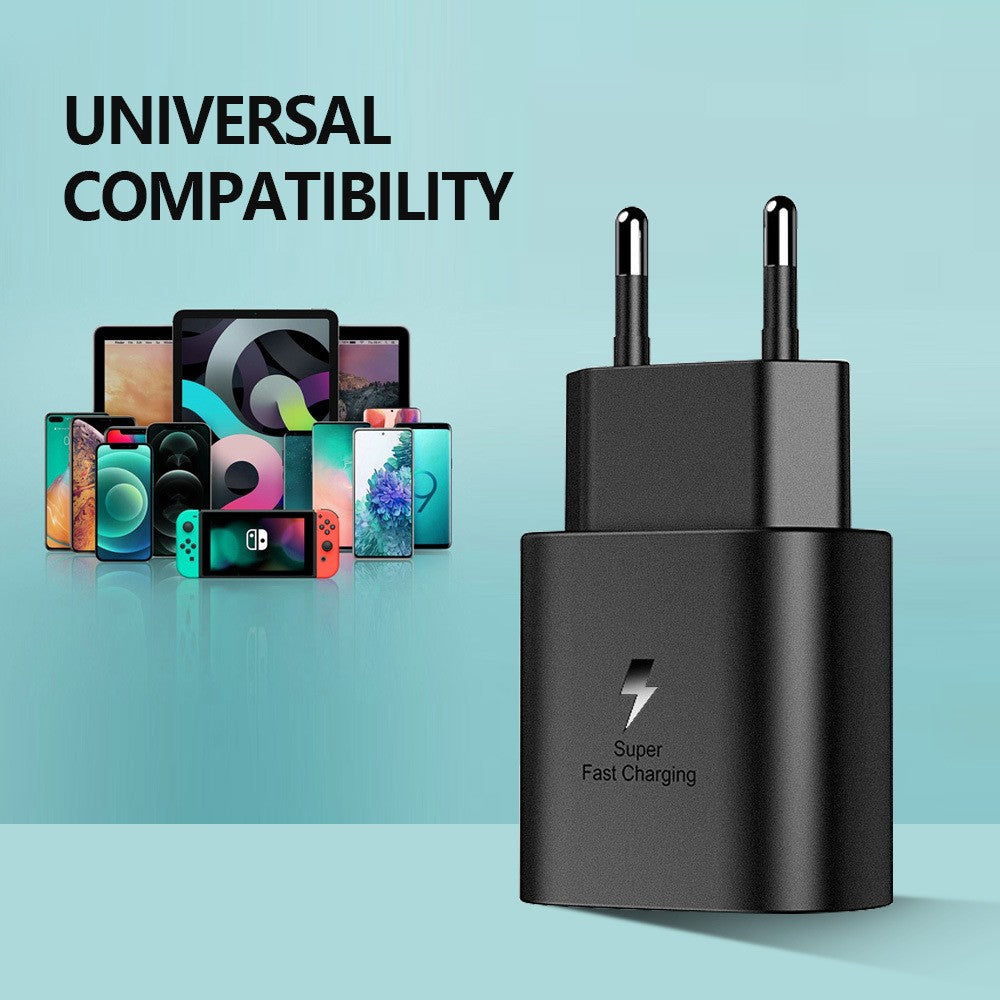 Incarcator Super Fast Charge, Vivimall, Incarcator Retea Universal, Compatibil cu Port USB-C, Power Delivery 25W, Negru - vivimall.ro