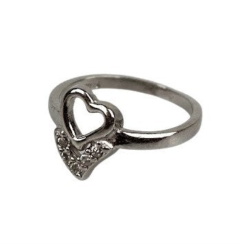 Inel Argint 925 Cerc cu Zirconiu si Inima, Marimea 42 - vivimall.ro