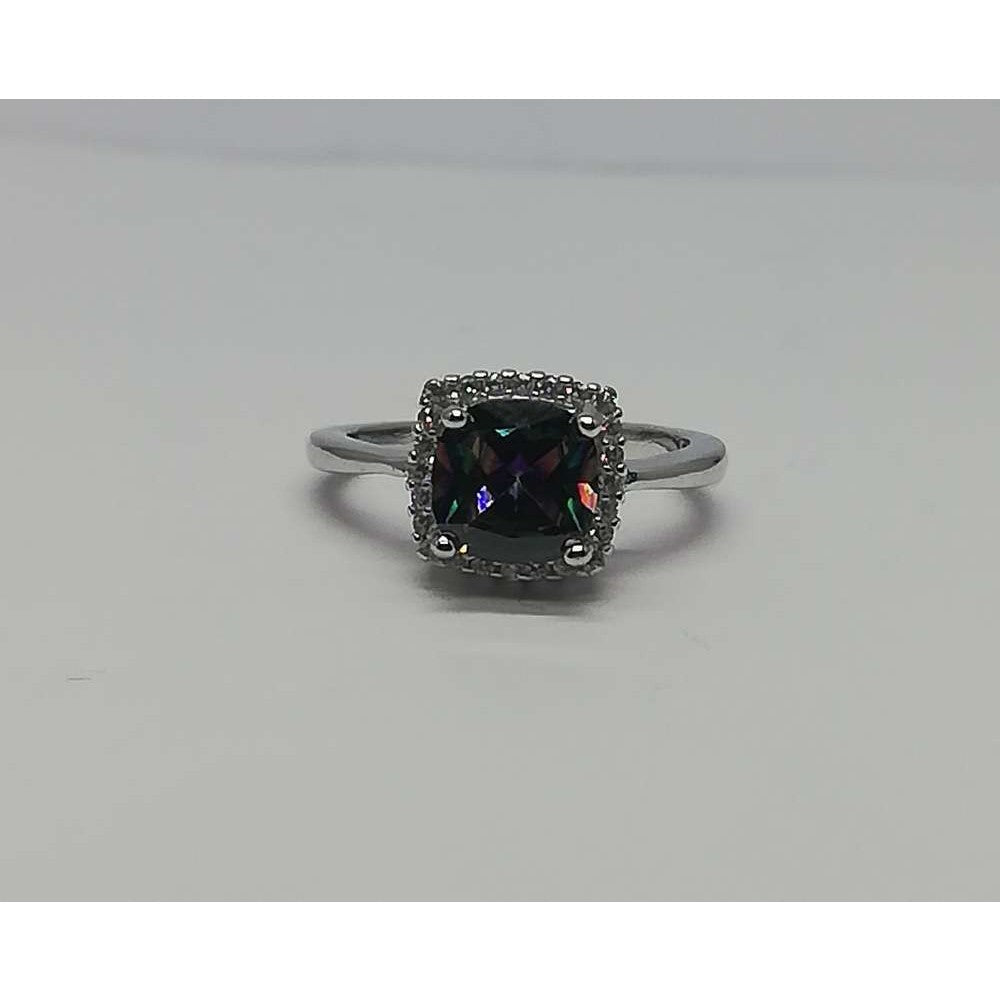 Inel Argint 925 cu Topaz Mare Patrat M 48 - vivimall.ro