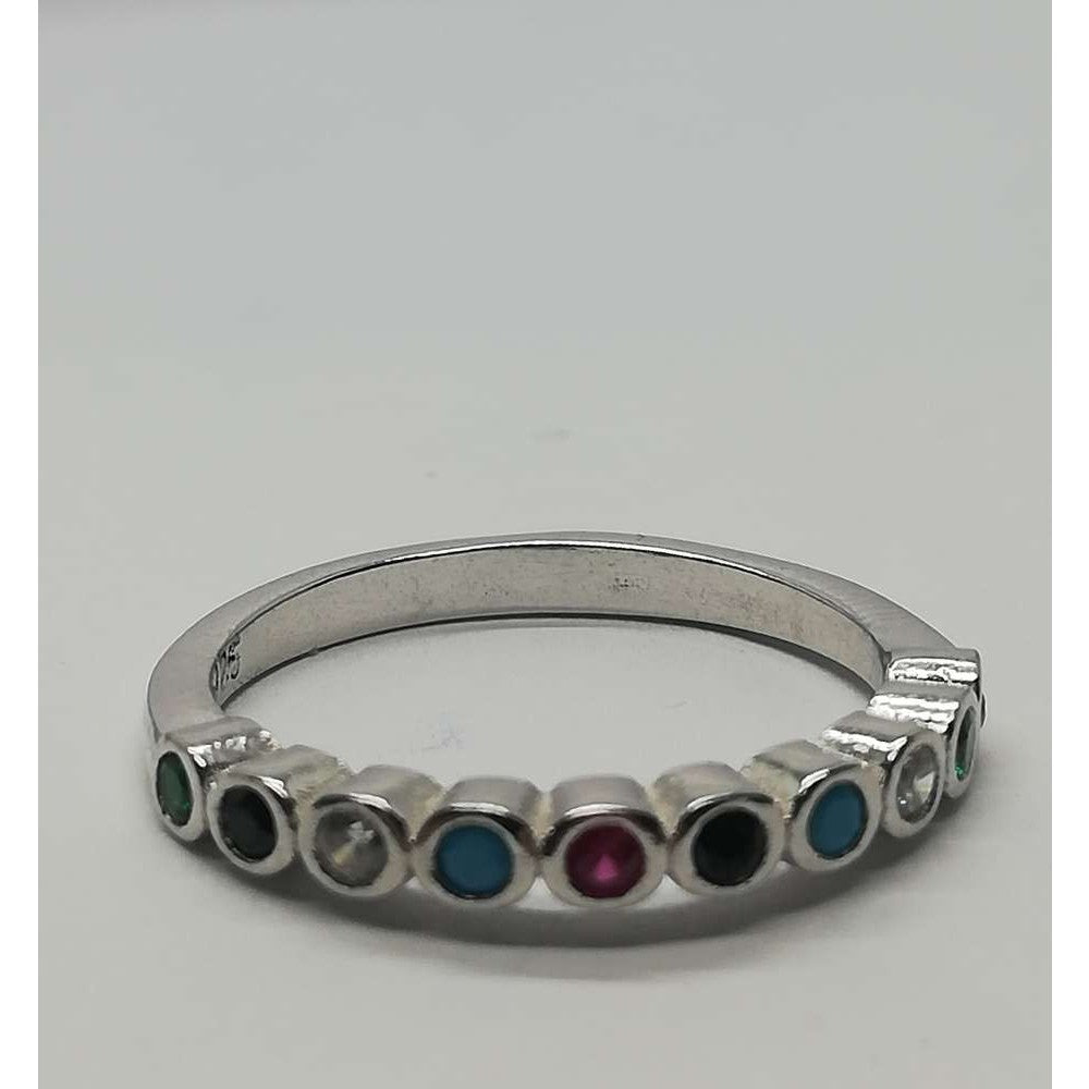 Inel Argint 925 cu Zirconii Colorate M52 - vivimall.ro