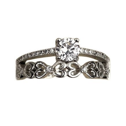 Inel Argint 925 de logodna, Model Grecesc, Marimea 56 - vivimall.ro