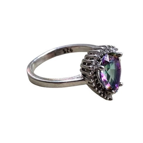 Inel Argint 925, Lacrima cu Topaz, M 56 - vivimall.ro