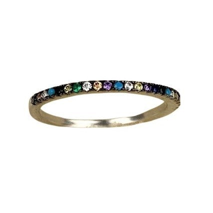 Inel Argint 925, Minizirconii Colorate, M 53 - vivimall.ro