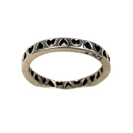 Inel Argint 925, Tip Verigheta cu Inimi, M 52 - vivimall.ro