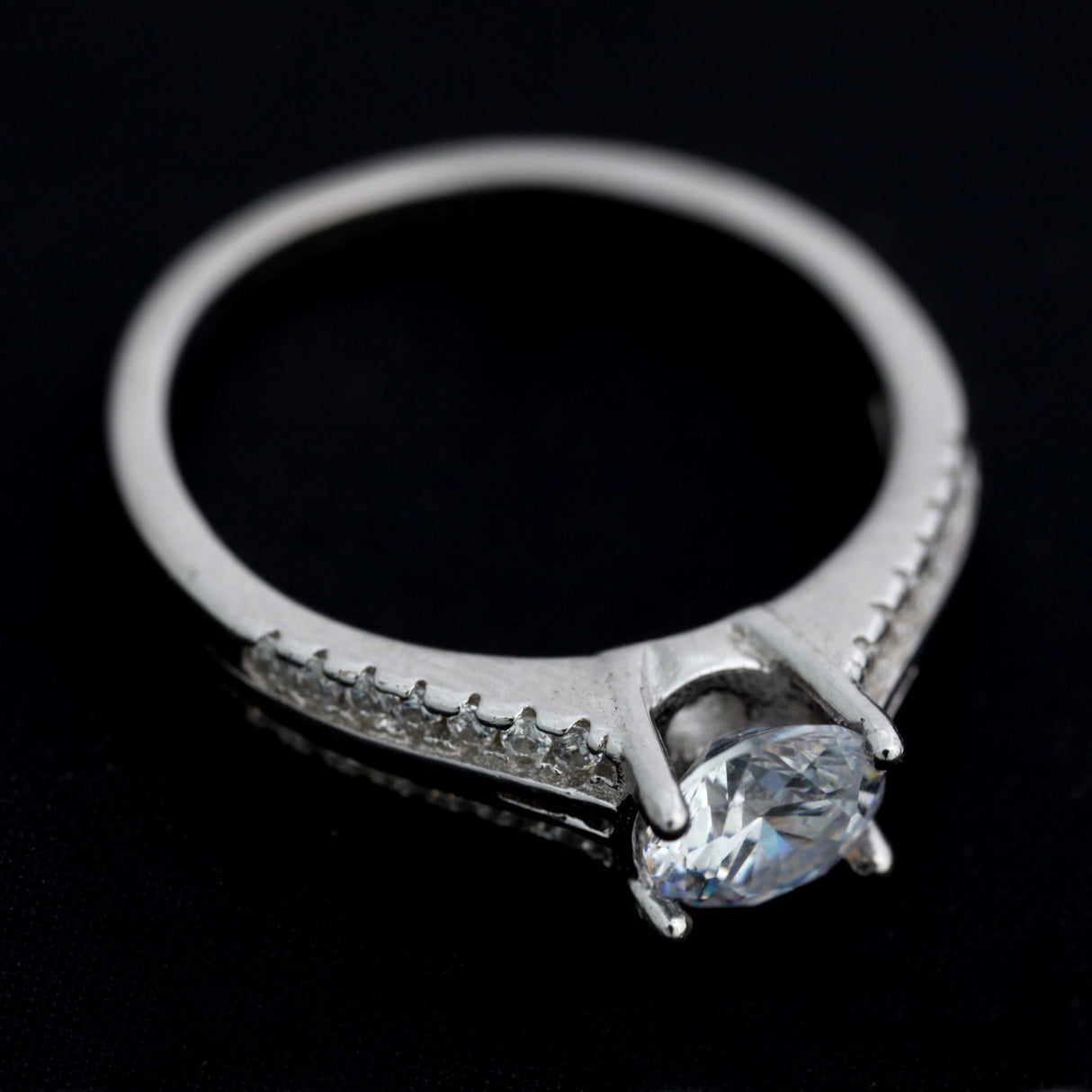 Inel de logodna din Argint 925, rodiat, marimea 56