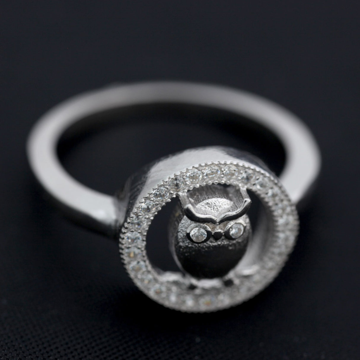 Inel din Argint 925 cu model Bufnita, marimea 55 - vivimall.ro