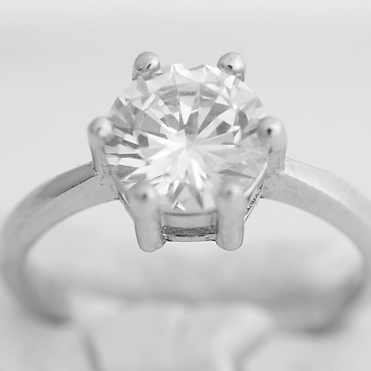 Inel tip logodna din Argint 925 cu Zirconiu, marimea 56 - vivimall.ro