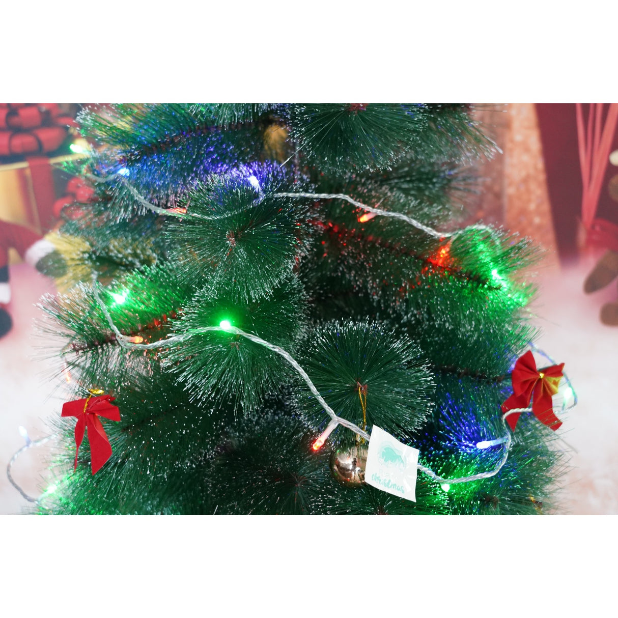 Instalatie Craciun, 105 m, 1050 Led-uri ,Liniara, Rosu/Albastru/Rosu/Verde, Flash, Transformator, Interconectabila, Prelungitor 3 m inclus, Fir Verde, Flippy - vivimall.ro