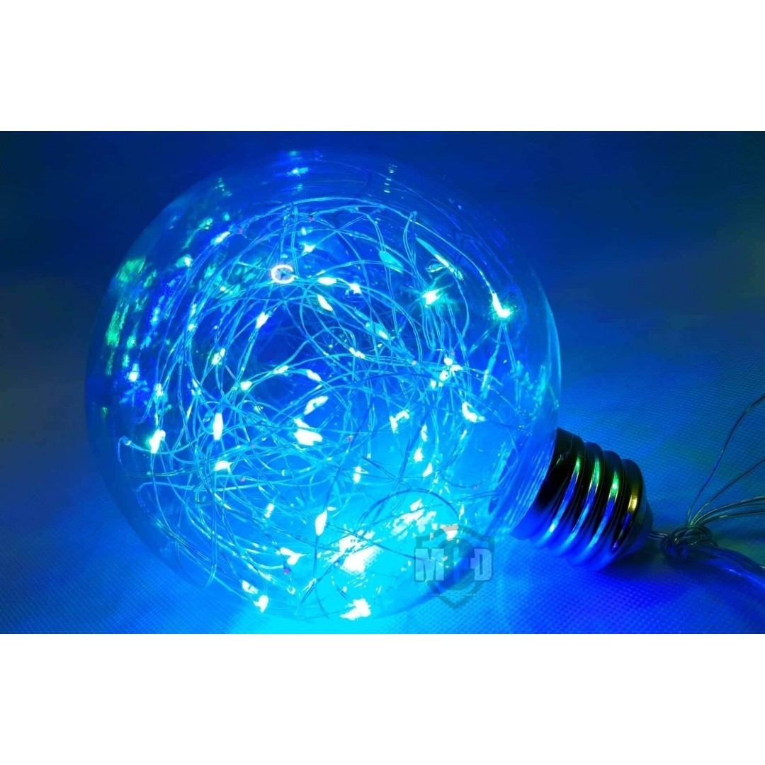 Instalatie Craciun, 20 m, 200 Led-uri, Liniara, Albastru, 8 jocuri de lumini, Transformator, Interconectabila, Prelungitor 5 m inclus, Fir Cupru, Vivimall - vivimall.ro