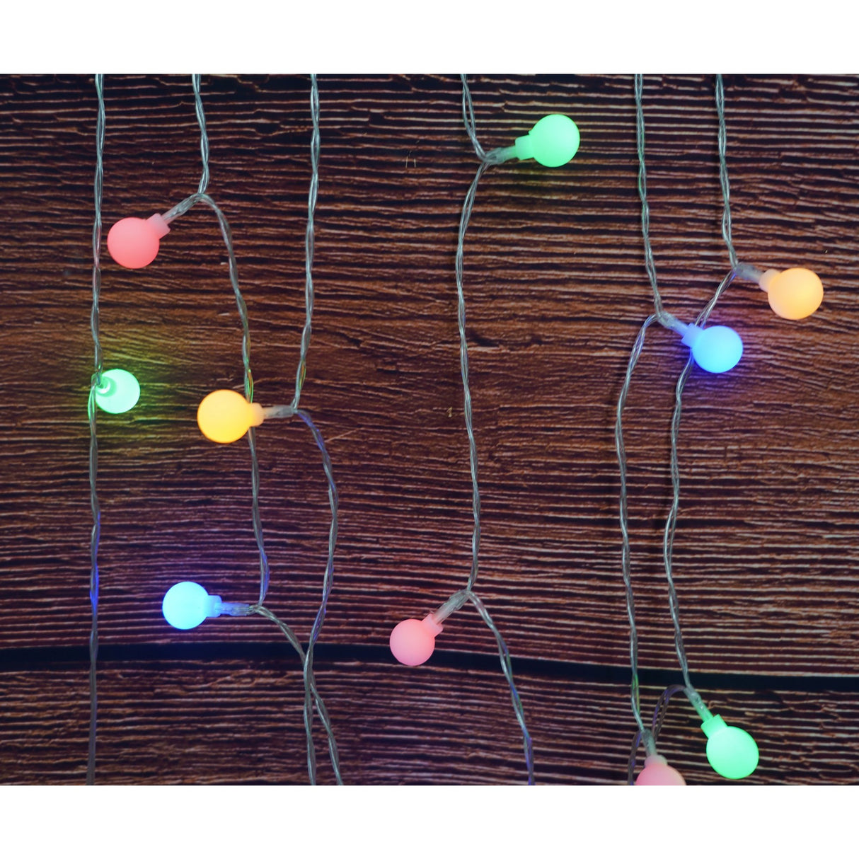 Instalatie Craciun, 3.5 m, 30 de LED-uri, multicolor RGB, model cu bilute, liniara, cu baterie, interior/exterior, Vivimall - vivimall.ro