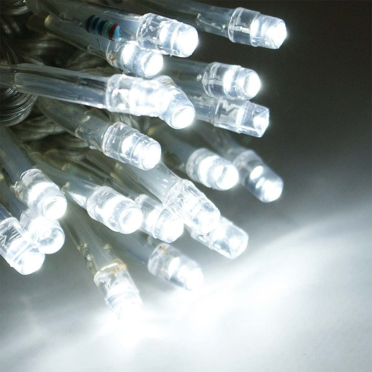 Instalatie Craciun, 60 m, 600 Led-uri ,Liniara, Alb rece, 8 jocuri de lumini, Transformator, Interconectabila, Prelungitor 3 m inclus, Fir Transparent, Vivimall - vivimall.ro