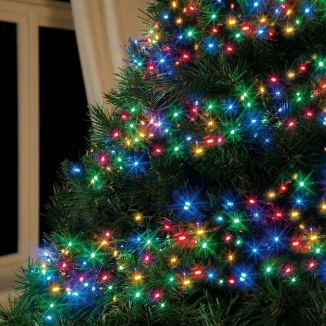 Instalatie Craciun, 75 m, 750 Led-uri ,Liniara, Multicolor, 8 jocuri de lumini, Transformator, Interconectabila, Prelungitor 3 m inclus, Fir Transparent, Vivimall - vivimall.ro