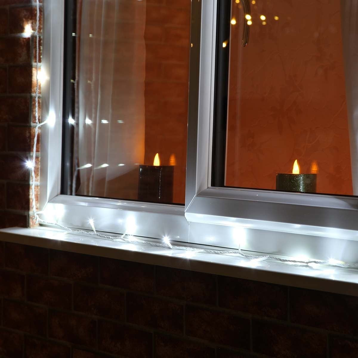 Instalatie Craciun, 80 m, 800 Led-uri ,Liniara, Alb rece, 8 jocuri de lumini, Transformator, Interconectabila, Prelungitor 5 m inclus, Fir Transparent, Vivimall - vivimall.ro