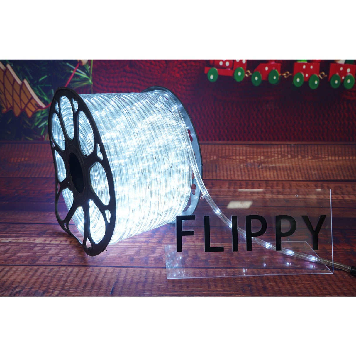 Instalatie Craciun, 88 m, 2112 Led-uri, Furtun Luminos, Alb rece, Transformator, 8 jocuri de lumini, Sectionabila, 220 V, Vivimall - vivimall.ro